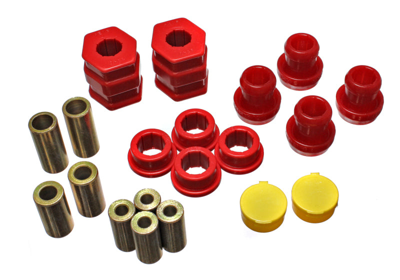 ES Cntrl Arm Bushings - Red - Energy Suspension 96-00 Honda Civic/CRX Red Front Control Arm Bushing Set
