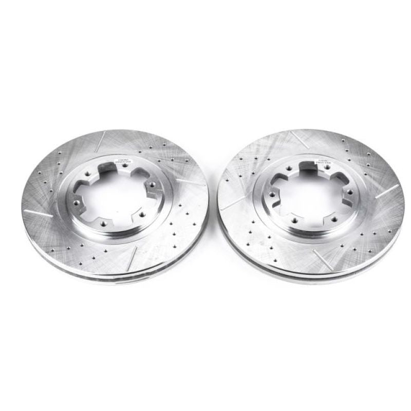 PSB Evolution Drill/Slot Rotor - Power Stop 97-03 Infiniti QX4 Front Evolution Drilled & Slotted Rotors - Pair