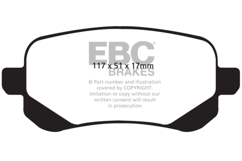 EBC Ultimax2 Brake Pad Sets - EBC 08-11 Chrysler Town & Country 3.3 Ultimax2 Rear Brake Pads