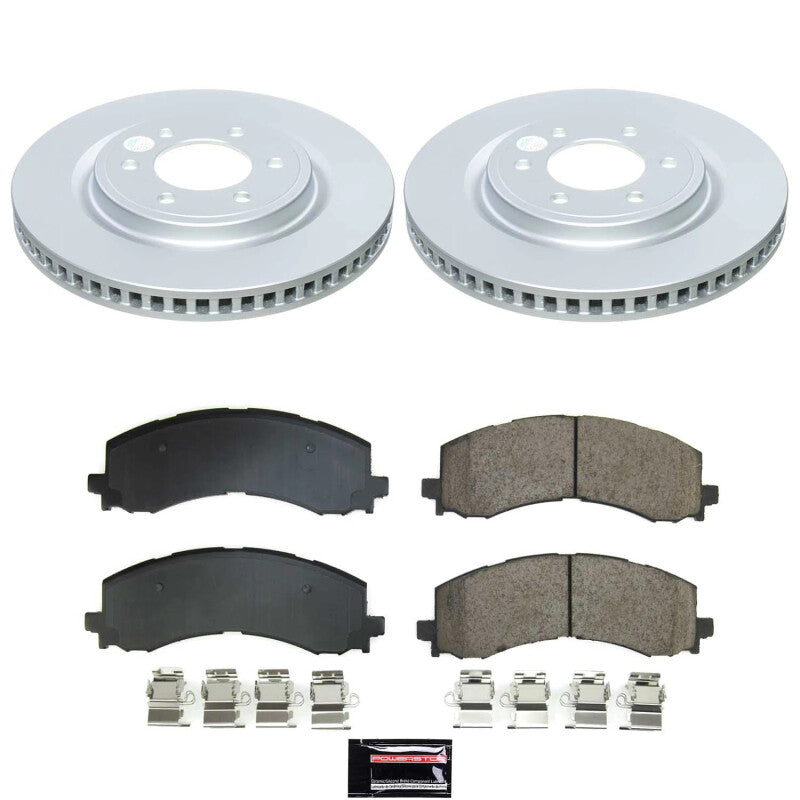 PSB Z17 Evolution Coated Kit - Power Stop 22-23 Ford F-150 Lightning Front Z17 Coated Brake Kit