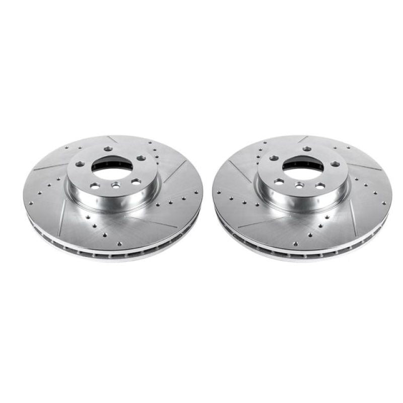 PSB Evolution Drill/Slot Rotor - Power Stop 07-18 BMW X5 Front Evolution Drilled & Slotted Rotors - Pair