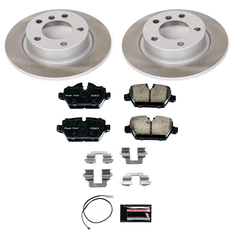 PSB Semi-Coated Rotor Kits - Power Stop 13-16 Mini Cooper Paceman Rear Semi-Coated Rotor Kit