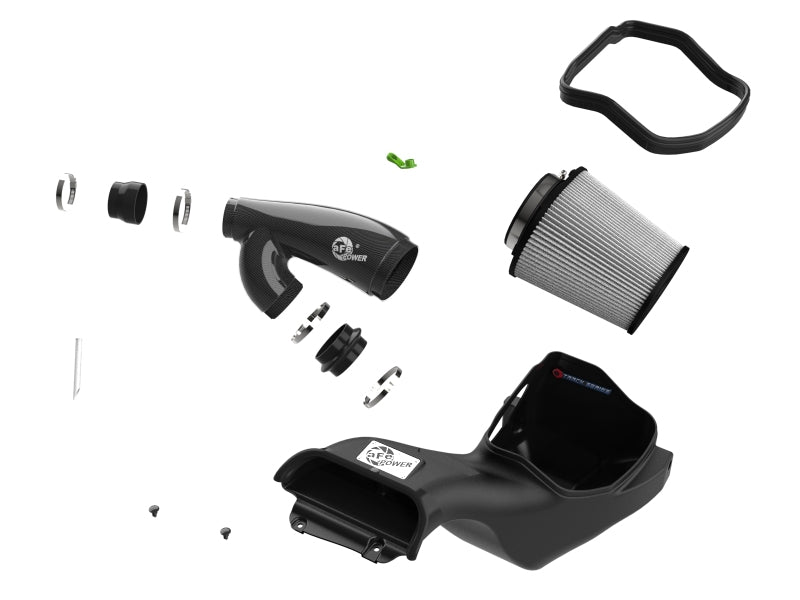 AFE Track Series Intake - aFe 21-24 Ford F150 Raptor Track Series Carbon Fiber Cold Air Intake System w/ Pro DRY S Filter