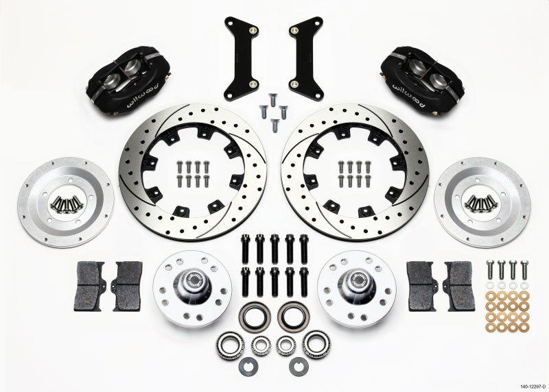 WIL Dynalite Brake Kit - Wilwood Forged Dynalite Front Kit 12.19in Drilled 79-87 GM G Body
