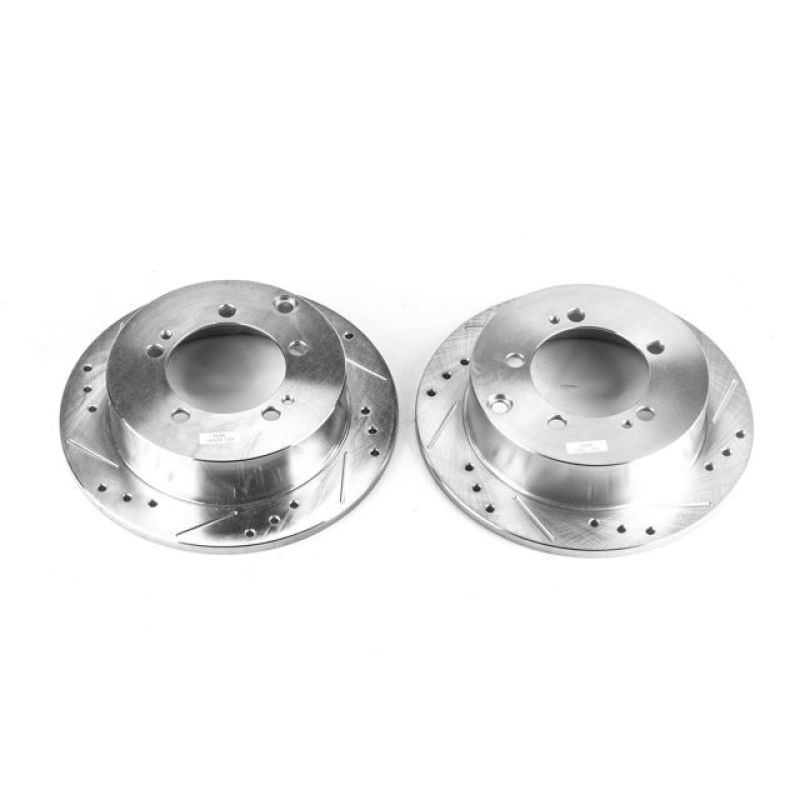 PSB Evolution Drill/Slot Rotor - Power Stop 95-05 Chrysler Sebring Rear Evolution Drilled & Slotted Rotors - Pair