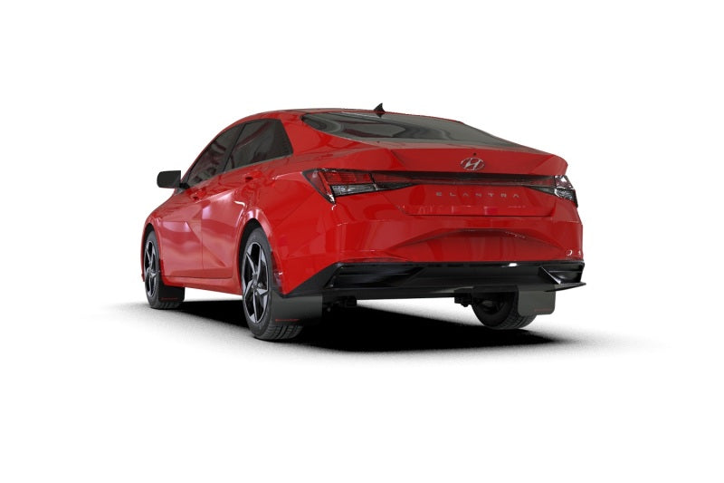 RAL UR Blk Flap/Rd Logo - Rally Armor 21-23 Hyundai Elantra Black UR Mud Flap w/Red Logo
