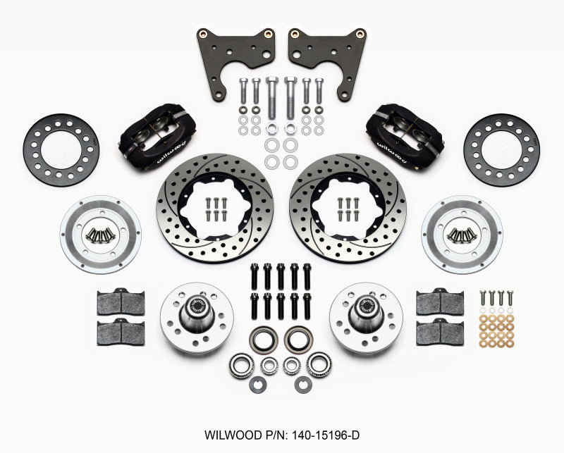 WIL Dynalite Brake Kit - Wilwood Forged Dynalite Front Kit 11.00in Drilled 65-72 CDP C Body -Drum