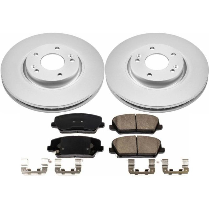 PSB Z17 Evolution Coated Kit - Power Stop 16-17 Hyundai Veloster Front Z17 Evolution Geomet Coated Brake Kit