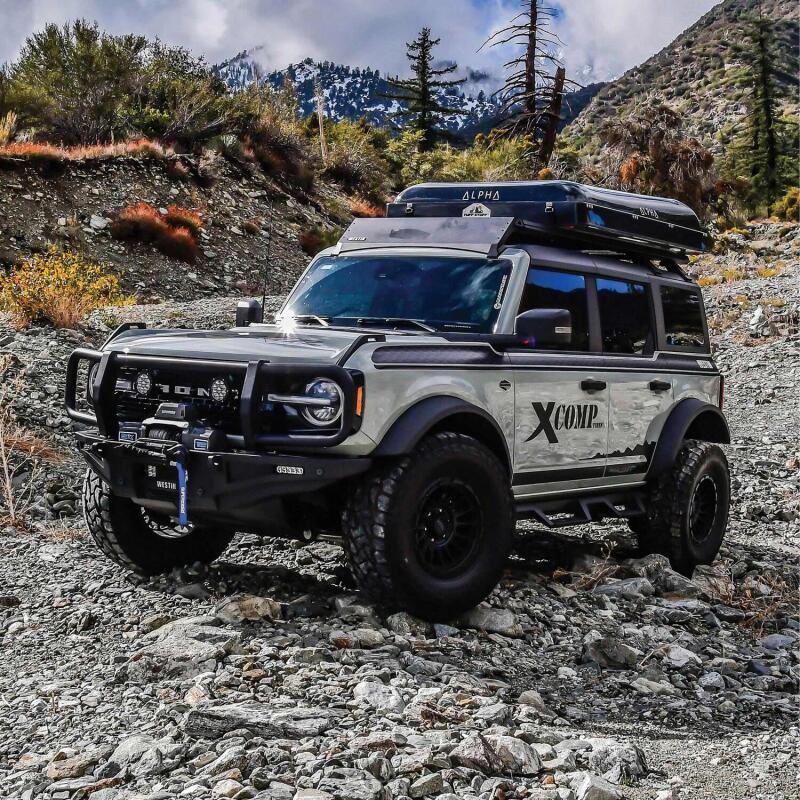 WES XTS Bumpers - Westin 21-23 Ford Bronco (Excl. Bronco Sport) w/ XTS Front Bumper Brush Guard - Textured Black