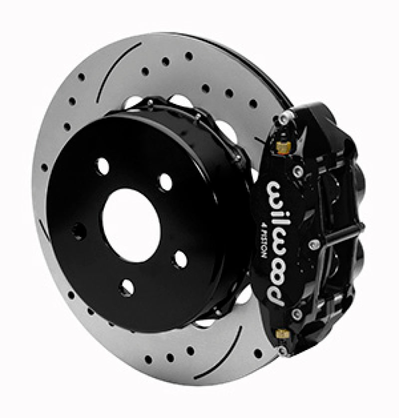 WIL Superlite Brake Kit - Wilwood 2020+ Jeep Gladiator Narrow Superlite 4R Rear Drill & Slot. Brake Kit 14.00in Black w/ Lines