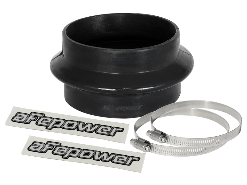 AFE Elbow Reducing Couplers - aFe Magnum FORCE Silicone Coupling Kit 4in ID x 2-1/2in L Straight Bellow-Coupler - Black