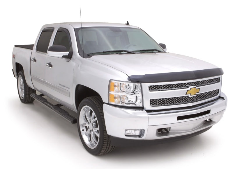 LND Nerf Bars - Polished - Lund 01-13 Chevy Silverado 1500 Crew Cab 5in. Oval Straight SS Nerf Bars - Polished