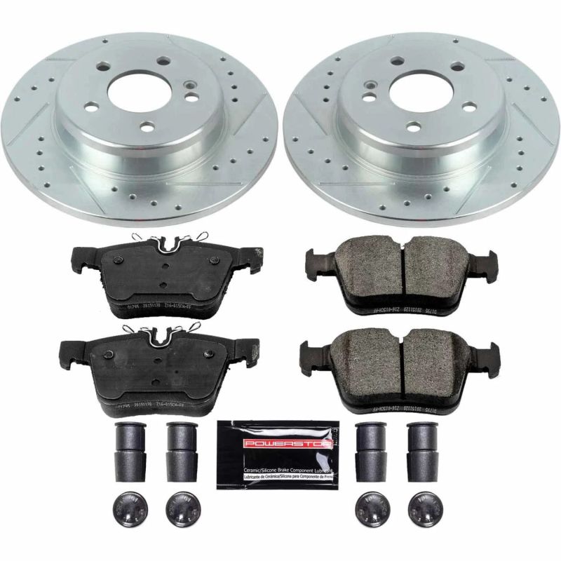 PSB Z23 Evolution Kit - Power Stop 17-18 Mercedes-Benz C300 Rear Z23 Evolution Sport Brake Kit