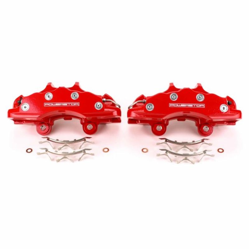 PSB Red Calipers - Power Stop 06-13 Chevrolet Corvette Front Red Calipers - Pair