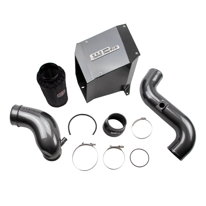 WCF Intake Kit - Stage 2 - Wehrli 2004.5-2005 LLY Duramax 4in Intake Kit with Air Box Stage 2 WCFab- Grey