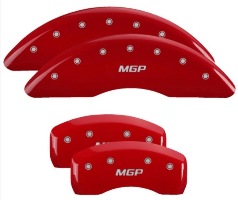 MGP Caliper Covers 4 Standard - MGP 4 Caliper Covers Engraved Front & Rear MGP Red Finish Silver Characters 2017 Kia Sportage