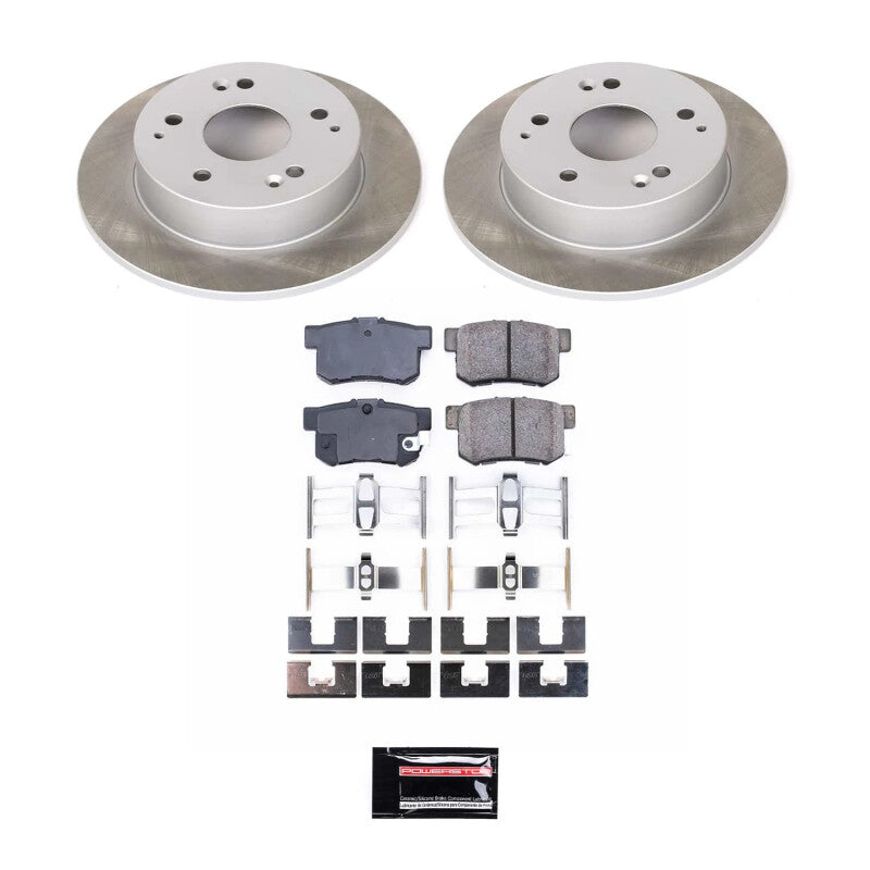 PSB Semi-Coated Rotor Kits - Power Stop 04-05 Honda Civic Rear Semi-Coated Rotor Kit
