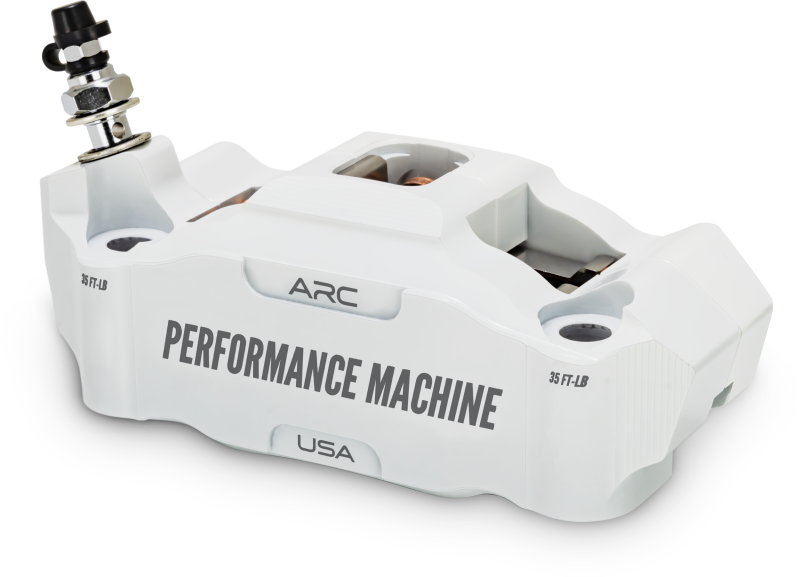 PFM Brake Calipers - Performance Machine 125 x 4 Race Series Radial Mount Caliper with ARC - Left - White