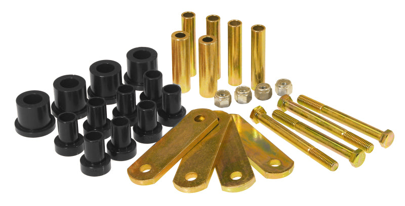 PRO Spring/Shackle Bush- Blk - Prothane 65-69 Chrysler A Body HD Spring & Shackles Bushings - Black
