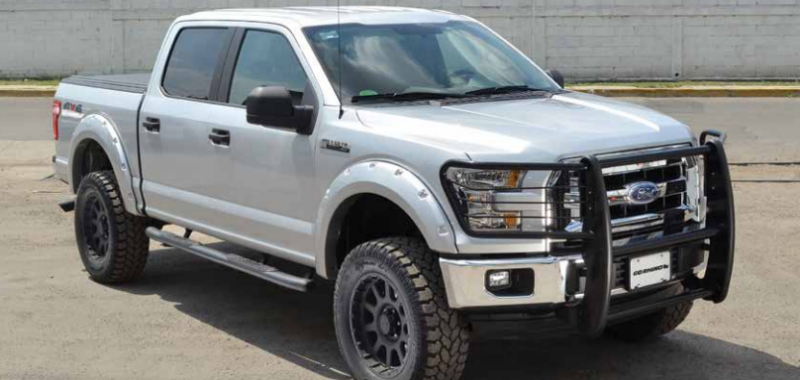 GOR Step Guard - 3000 - Chrome - Go Rhino 15-17 Ford F-150 (Excl. ACC Models) 3000 Series StepGuard Center Grille + Brsh Grd - Chrome