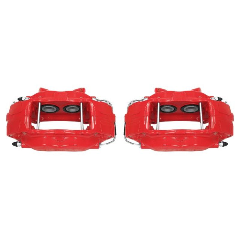 PSB Red Calipers - Power Stop 07-14 Ford Mustang Front Red Calipers w/o Brackets - Pair