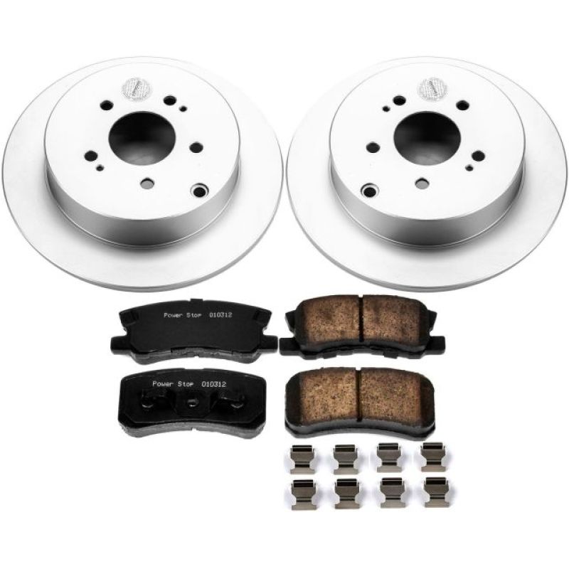 PSB Z17 Evolution Coated Kit - Power Stop 04-11 Mitsubishi Endeavor Rear Z17 Evolution Geomet Coated Brake Kit