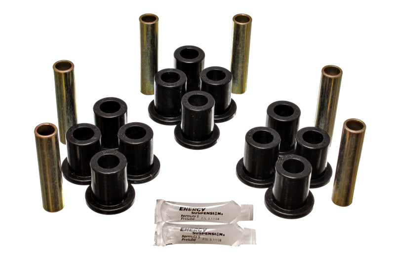 ES Spring/Shackle Bush - Black - Energy Suspension Ford 4 Wd Front Spring Bushing Set - Black