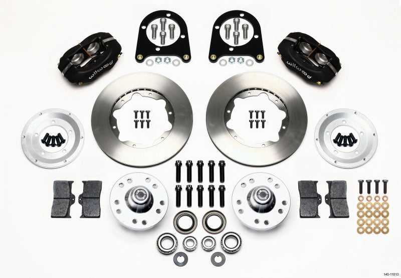 WIL Dynalite Brake Kit - Wilwood Forged Dynalite Front Kit 11.00in 37-48 Ford Psgr. Car Spindle