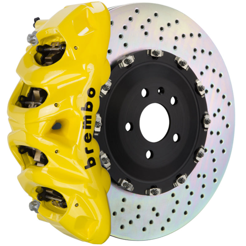 BRB Big Brake Kits - Brembo 05-13 Range Rover Sport Fr GT BBK 8Pis Cast 412x38 2pc Rotor Drilled-Yellow