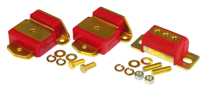 PRO Engine/Trans Kit - Red - Prothane GM Motor & Trans Mount Kit - Red