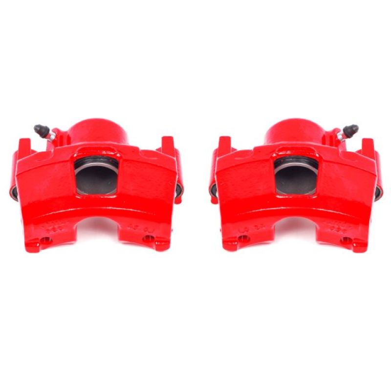 PSB Red Calipers - Power Stop 90-98 Buick Skylark Front Red Calipers w/o Brackets - Pair