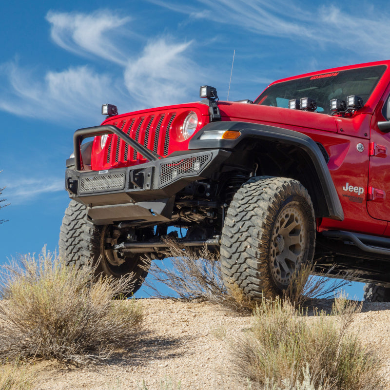 GOR Rockline Bumper - Go Rhino 18-20 Jeep Wrangler JL/JLU Rockline Front Bumper Skid Plate