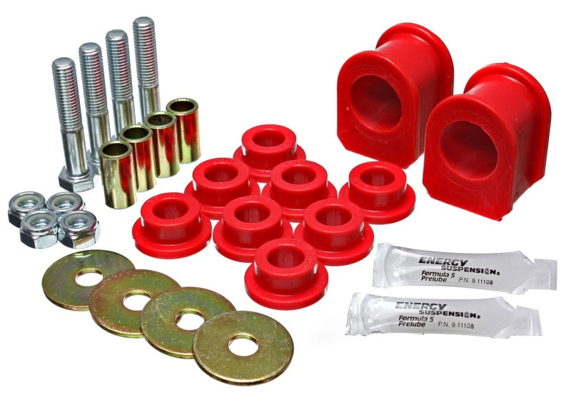 ES Sway Bar Bushings - Red - Energy Suspension 05-07 Ford Mustang Red Rear Sway Bar Frame Bushings (Must Reuse All Metal Parts)