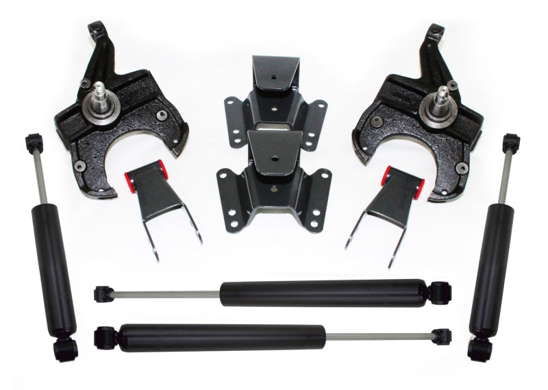 MXT Lowering Spindles - MaxTrac 73-87 Chevrolet C10 2WD 2.5in/4in Lowering Spindle Kit (1.25in Rotor)