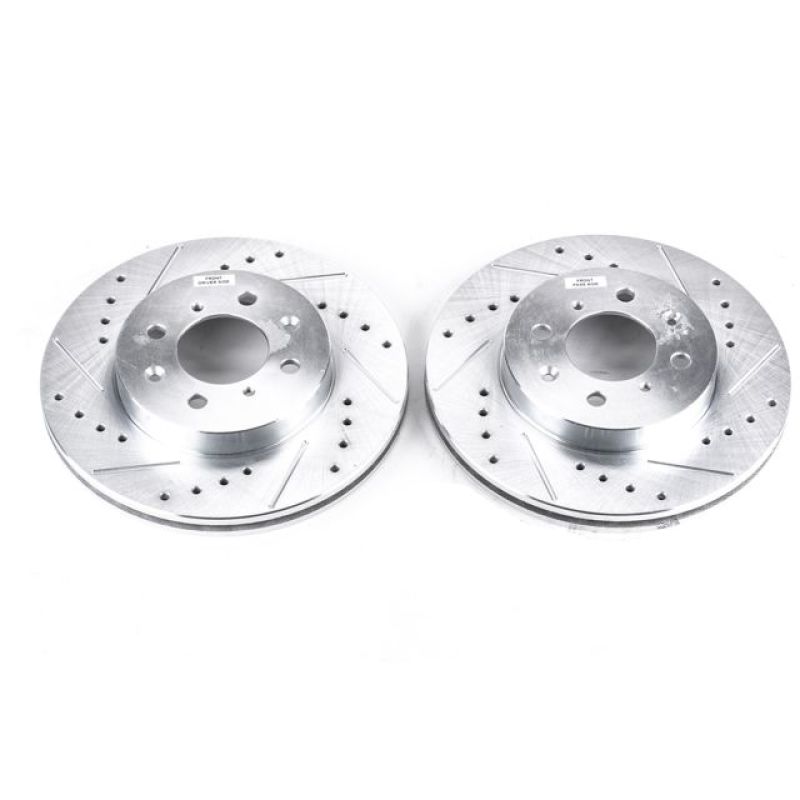 PSB Evolution Drill/Slot Rotor - Power Stop 97-05 Acura EL Front Evolution Drilled & Slotted Rotors - Pair