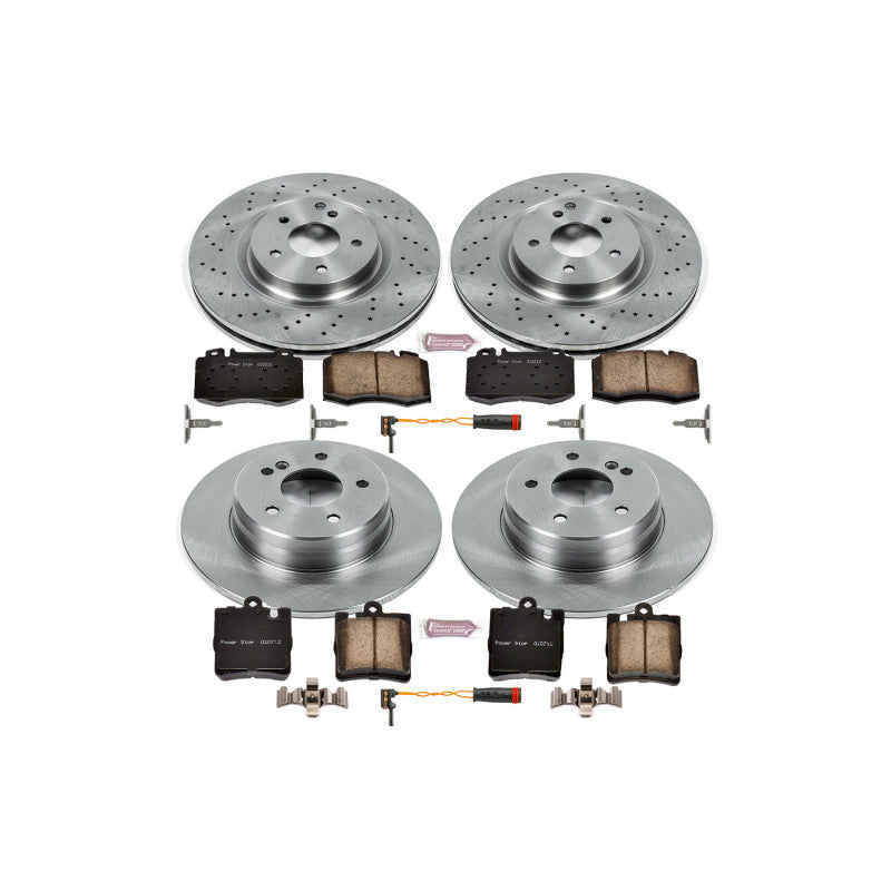 PSB Autospecialty Kit - Power Stop 2004 Mercedes-Benz C230 Front & Rear Autospecialty Brake Kit