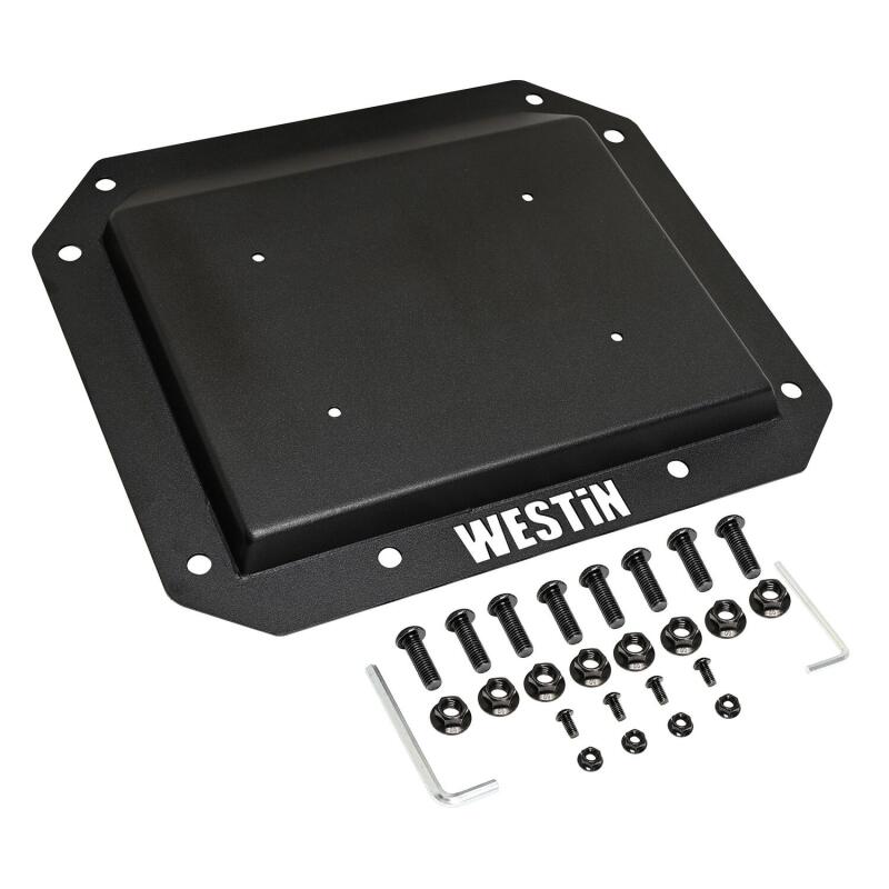 WES Tire Carrier - Westin 21-25 Ford Bronco (Excl. Sport) Spare Tire Delete Plate - Tex. Blk