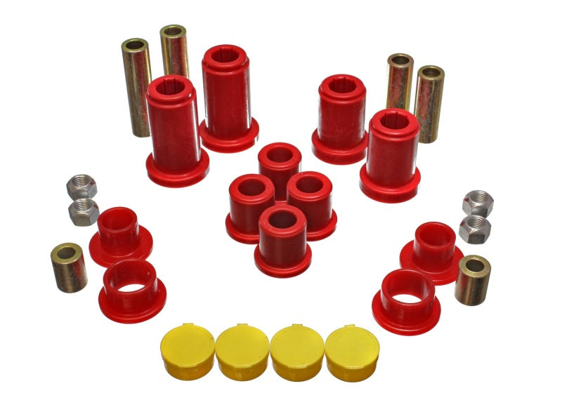 ES Cntrl Arm Bushings - Red - Energy Suspension 99-07 General Motors (Various) Red Front End Control Arm Bushing Set