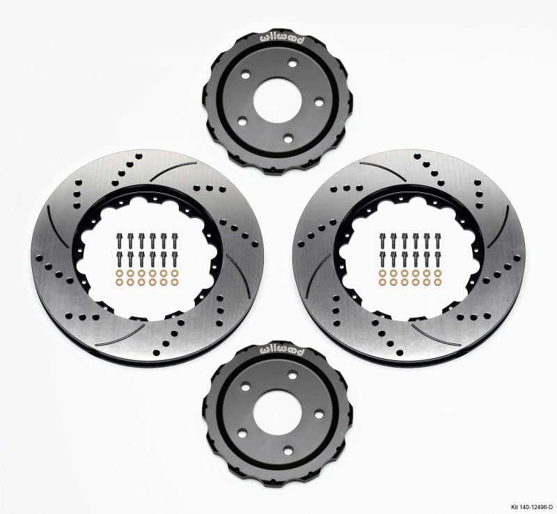 WIL Rotor Kit - Wilwood Hat/Rotor Kit Front Drilled 06-Up Corvette C6-Z06 (2pc Hat/Rtr)