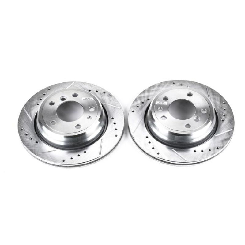 PSB Evolution Drill/Slot Rotor - Power Stop 94-95 BMW 540i Rear Evolution Drilled & Slotted Rotors - Pair