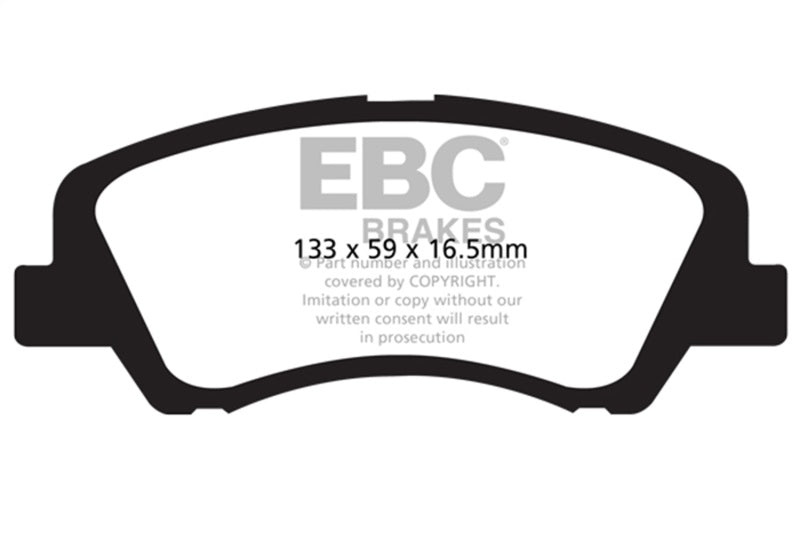 EBC Ultimax2 Brake Pad Sets - EBC 12+ Hyundai Accent 1.6 Ultimax2 Front Brake Pads