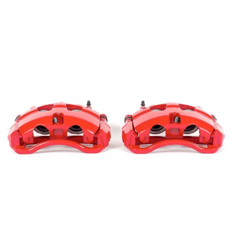 PSB Red Calipers - Power Stop 08-14 Ford E-150 Front Red Calipers w/Brackets - Pair