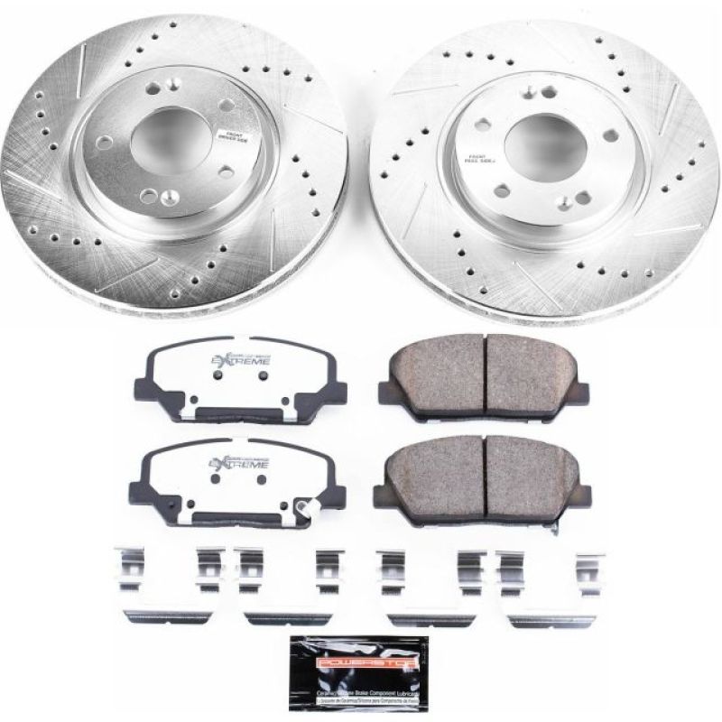 PSB Z26 Street Warrior Kit - Power Stop 13-15 Hyundai Veloster Front Z26 Street Warrior Brake Kit