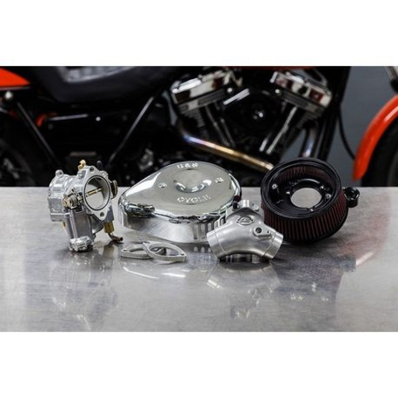 SSC Air Cleaner Kits - S&S Cycle 84-99 BT Super G Carburetor & Stealth Air Cleaner Kit w/ Chrome Teardrop