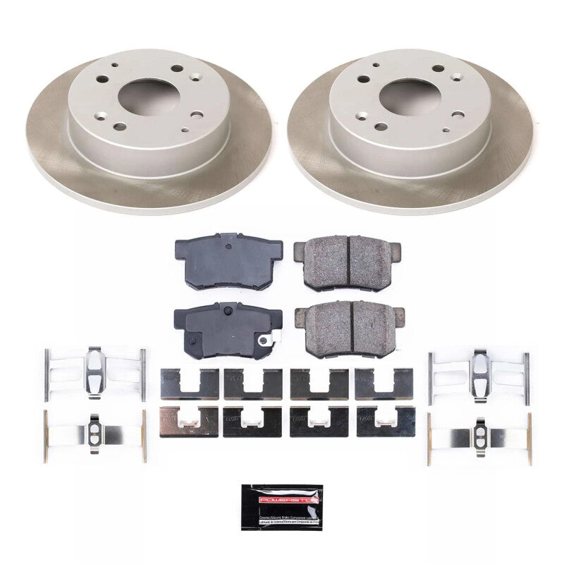 PSB Semi-Coated Rotor Kits - Power Stop 91-97 Honda Accord Rear Semi-Coated Rotor Kit