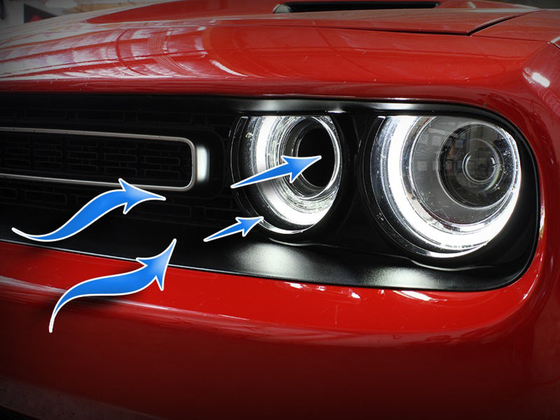 AFE Air Scoops - aFe Dynamic Air Scoop 2015 Dodge Challenger V6-3.6 / V8-5.7/6.4L HEMI - Blue