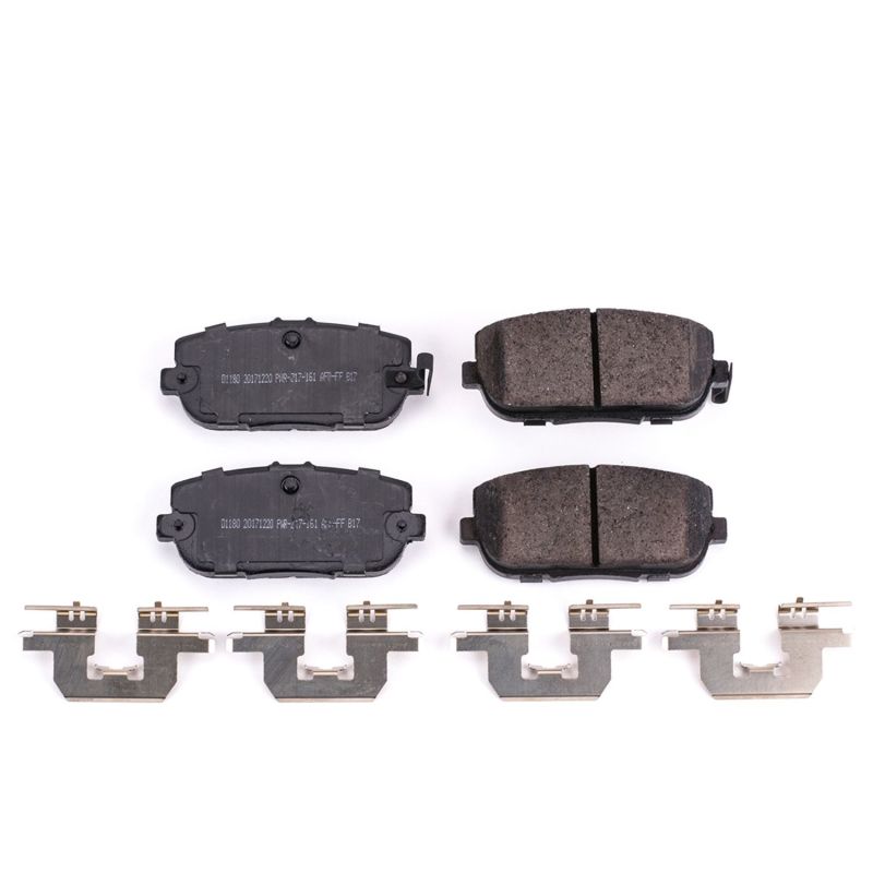 PSB Z17 Evolution Brake Pads - Power Stop 17-19 Fiat 124 Spider Rear Z17 Evolution Ceramic Brake Pads w/Hardware