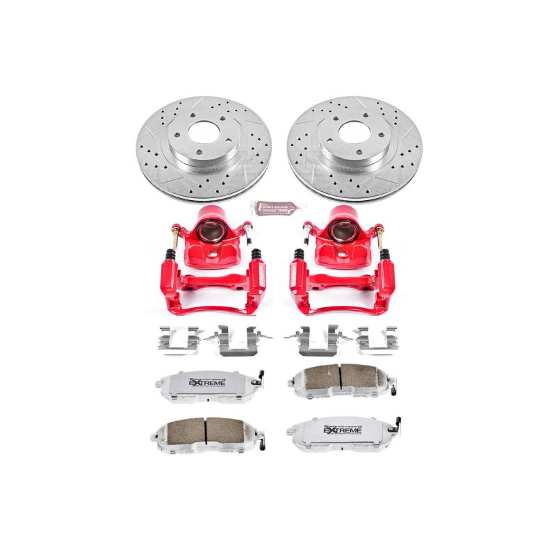 PSB Z26 Street Kit w/Cals - Power Stop 02-04 Infiniti I35 Front Z26 Street Warrior Brake Kit w/Calipers