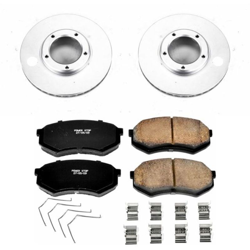 PSB Z17 Evolution Coated Kit - Power Stop 95-04 Toyota Tacoma Front Z17 Evolution Geomet Coated Brake Kit