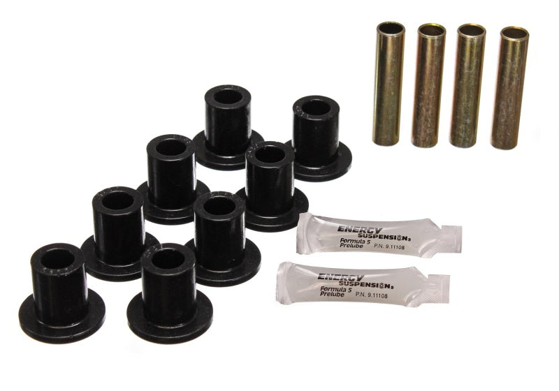ES Spring/Shackle Bush - Black - Energy Suspension Front Leaf Spring Bushing Set - Black